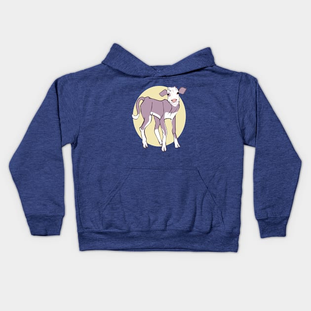 Baby Calf in purple Kids Hoodie by belettelepink